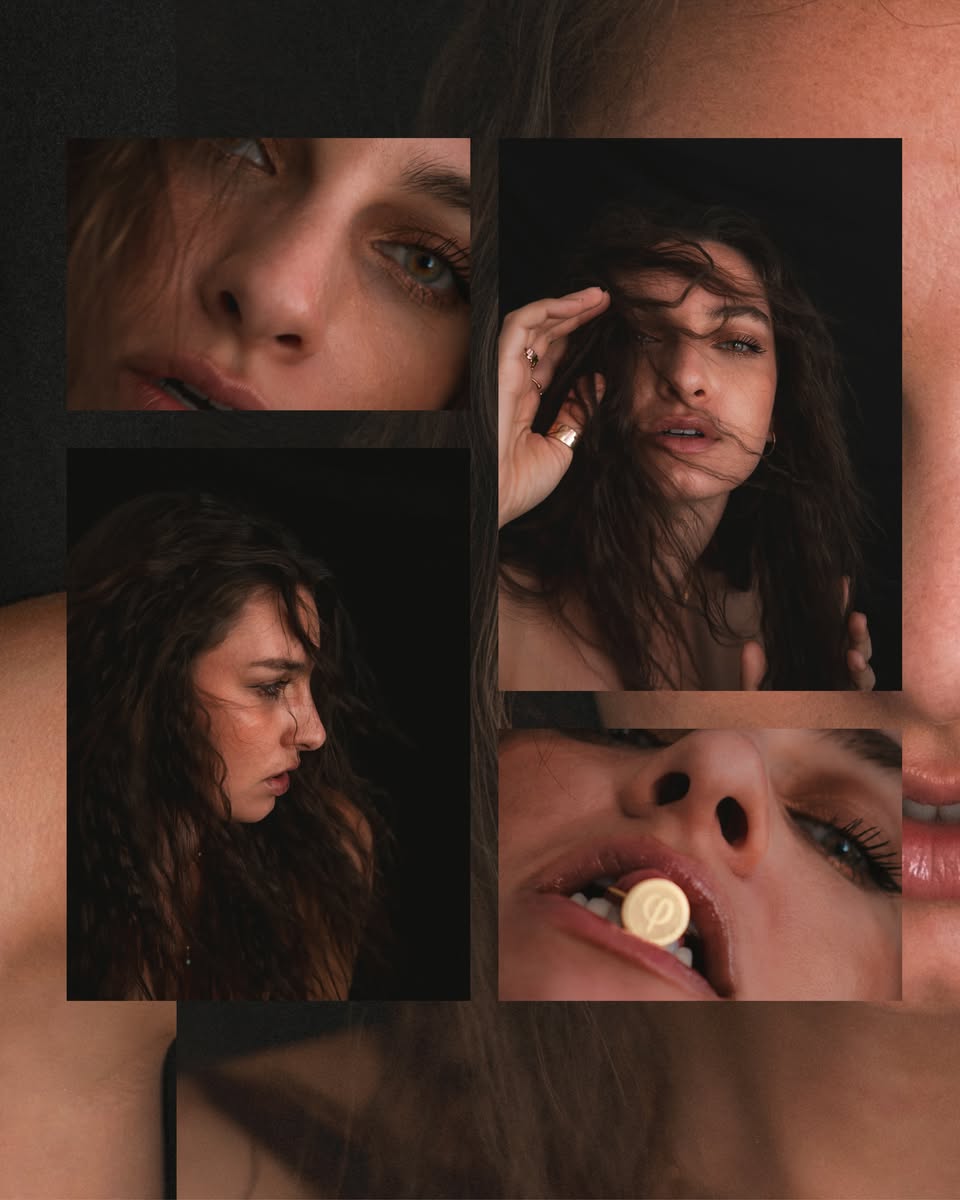 Composition artistique de portraits féminins